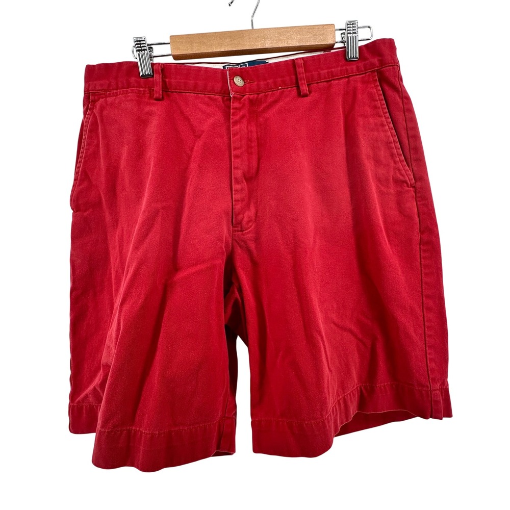 Polo Ralph Lauren Mens Red Prospect Classic Chino Shorts 100%‎ Cotton Twill